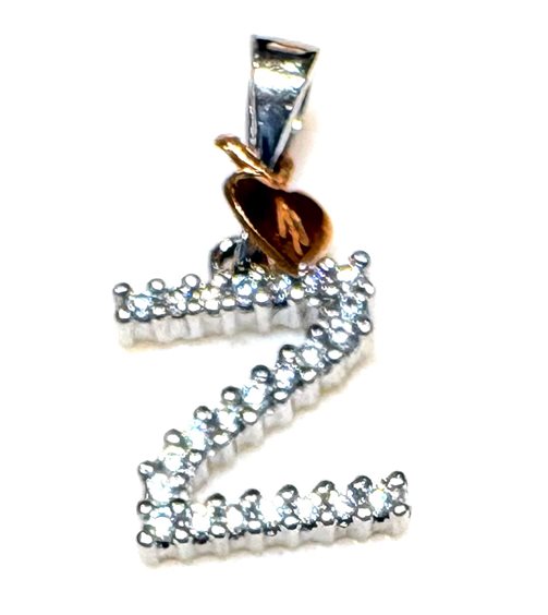 Anhänger Sommer Dame ALFABETO in Weißgold Cubic Zirconia Z ZIRC P US/Z 0.90 BR - Z ZIRC P US/Z 0.90 BR